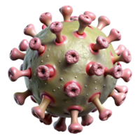 serene creative Microscopic Virus Close Up View Isolated Element premium png