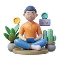 magnificent modern Mindfulness Meditation Guide Cutout with Practical Instructions professional png