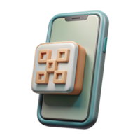 serene traditional Minimalist Smartphone with Qr Code for Website Access Transparent premium png
