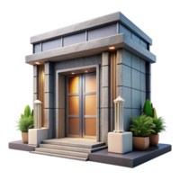 extraordinary rustic Modern Apartment Building Entrance Lobby Transparent Background png