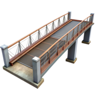 elegant abstract Modern Bridge with Pedestrian Walkway Transparent Background png