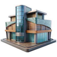 elegant creative Modern Building Abstract Architecture Transparent Background detailed png