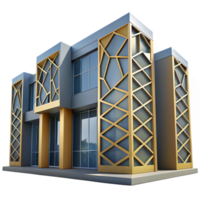extraordinary creative Modern Building Facade with Glass Panels Transparent Element high quality png