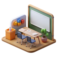 impressive modern Modern Classroom with Interactive Whiteboard Transparent Background authentic png
