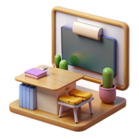 magnificent modern Modern Classroom with Interactive Whiteboard Transparent Background original png