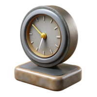 wonderful minimalist Modern Desk Clock Front View Isolated Element png
