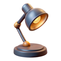 beautiful abstract Modern Desk Lamp Cutout with Warm Lighting Transparent Background high resolution png