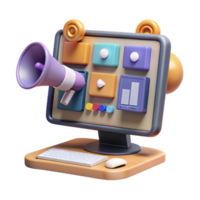 impressive artistic Modern Desktop Computer with Keyboard and Mouse Transparent Background authentic png
