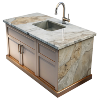 extraordinary artistic Modern Kitchen Countertop Marble Surface Isolated authentic png