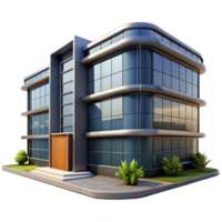 impressive traditional Modern Office Building Exterior Isolated on Transparent Background genuine png