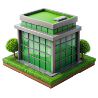 stunning minimalist Modern Office Building with Glass Facade Cutout Element professional png