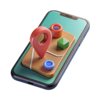 beautiful rustic Modern Smartphone with Augmented Reality Marketing App Transparent Background high resolution png