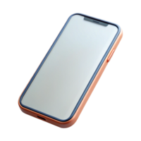 elegant rustic Modern Smartphone with Blank Screen Isolated on Transparent Background authentic png