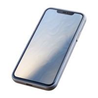 impressive rustic Modern Smartphone with Blank Screen Isolated on Transparent Background high quality png