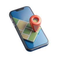extraordinary traditional Modern Smartphone with Map App Perspective View Cutout authentic png