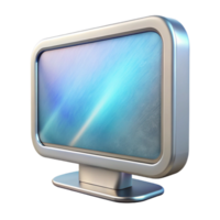 magnificent artistic Modern Smart Tv Silver Frame Isolated high resolution png