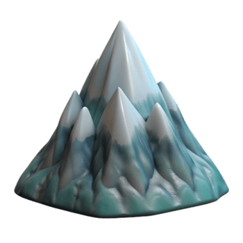 beschwingt zeitgenössisch Berg Gipfel ausgeschnitten isoliert mit gezackt Kanten hoch Auflösung png