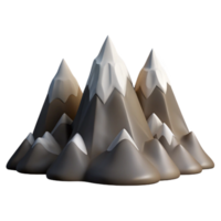elegant artistic Mountain Range Silhouette Isolated png