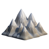 beautiful abstract Mountain Range with Snow Capped Peaks Transparent Background authentic png