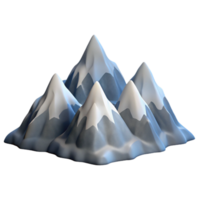 wonderful rustic Mountain Range with Snow Capped Peaks Transparent Background png