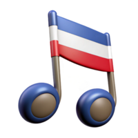 magnificent traditional Music Note Cutout with Stem and Flag Transparent Background png