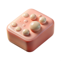 serene abstract Natural Soap Bar with Bubbles Transparent Background authentic png
