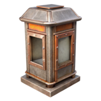 vibrant contemporary Newspaper Box Metal Structure Isolated Background high resolution png