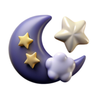 wonderful vintage Night Sky Transparent Background with Stars and Moon genuine png