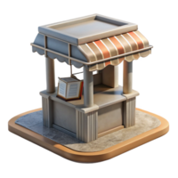 extraordinary modern Newspaper Stand Empty Sidewalk Isolated high resolution png