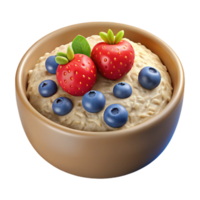 impressive abstract Oatmeal with Berries Transparent Background authentic png
