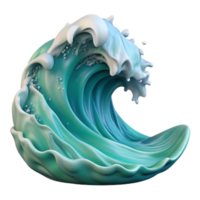 serene abstract Ocean Wave Crashing on Shore Transparent Background premium png