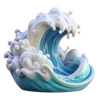 magnificent abstract Ocean Waves Crashing Dramatic Splash White Foam Transparent Background exclusive png