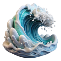 impressive rustic Ocean Waves Crashing Dramatic Splash White Foam Transparent Background premium png