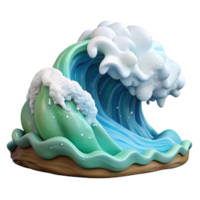 impressive artistic Ocean Waves Crashing on Shore Transparent Background premium png