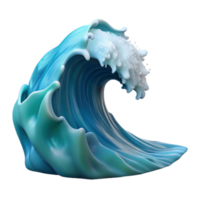 vibrant rustic Ocean Waves Crashing Side Angle Isolated png