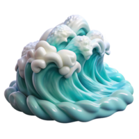 stunning creative Ocean Waves Isolated with White Foam high resolution png