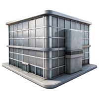 magnificent artistic Office Building Modern Architecture Grey Scale Transparent Background exclusive png