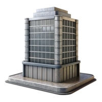 serene creative Office Building Skyscraper Grey Scale Transparent Background premium png