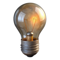 serene classic Old Style Light Bulb with Filament Transparent Background high quality png