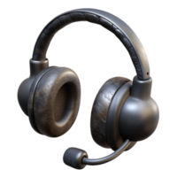 vibrant artistic Old Telephone Operator Headset Black Color Isolated Element professional png