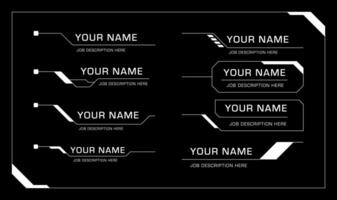 Callouts titles and frame in Sci- Fi style. Bar labels, info call box bars. Futuristic info boxes layout templates vector