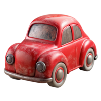 serene abstract Old Toy Car Red Color Transparent Background professional png