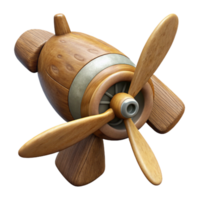 extraordinário clássico velho de madeira brinquedo avião hélice Projeto Cortar fora imagem Alto qualidade png
