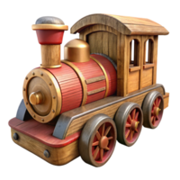magnificent abstract Old Wooden Toy Train Engine Transparent Background original png