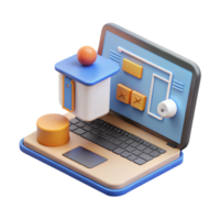 impressive creative Online Course Interface on Tablet Isolated authentic png