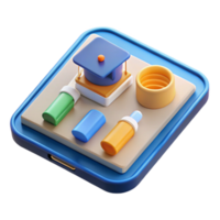 impressive traditional Online Learning Platform Interface on Tablet Screen Isolated Element high quality png