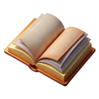 beautiful artistic Open Book Cutout with Blank Pages Transparent Background high quality png