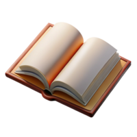 dramatic classic Open Book with Blank Pages Isolated Element png