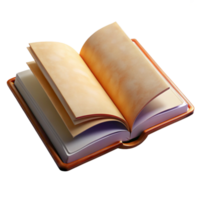vibrant abstract Open Book with Blank Pages Isolated Element exclusive png