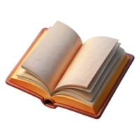 impressive minimalist Open Book with Blank Pages Isolated Element genuine png